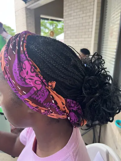 Orchid Wax-Print Head Wrap — handmade Kenyan fabric head wrap by Wrapped Crown 2016