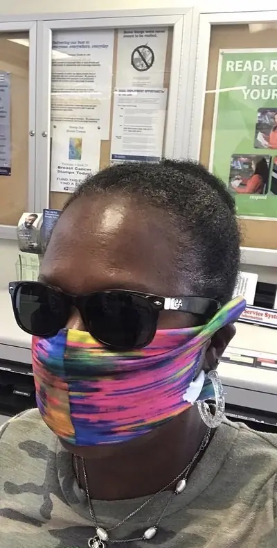Rainbow Stripe Face Mask — handmade Kenyan fabric face mask by Wrapped Crown 2016